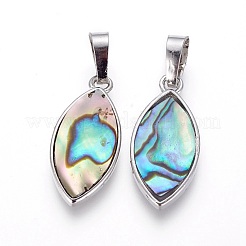 Abalone Muschel / Paua Muschel Anhänger&nbsp;SSHEL-L008-77P