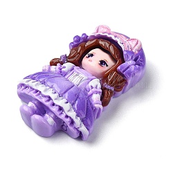 Cartoon Mädchen undurchsichtige Harz Decoden Cabochons&nbsp;RESI-S392-02B-03