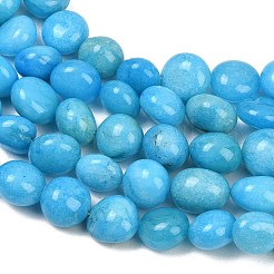 Teñidos naturales blancas abalorios de jade hebras&nbsp;GG-CBACF26-B01-02