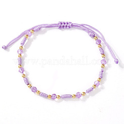Braccialetti di perline intrecciate con perline di vetro e ottone&nbsp;ZQ2730