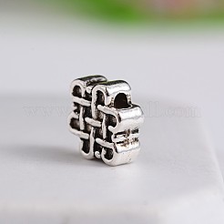 Stile tibetano perline in lega di zinco nodo cinese&nbsp;TIBEB-M028-06AS