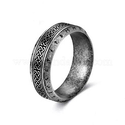 Anillos de dedo de acero inoxidable 304 estilo retro vikingo&nbsp;FS-WG40F7A-01