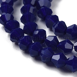 Opaque couleur unie imitation jade perles de verre brins&nbsp;EGLA-A039-P4mm-D10