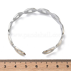 Bracciali rigidi bicolore in acciaio inossidabile 304&nbsp;BJEW-A160-01PG