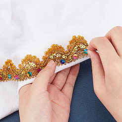 Ruban de paillettes en polyester&nbsp;OCOR-WH0068-36A