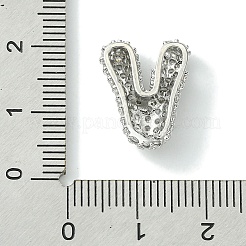 Colgantes de circonita cúbica transparente de latón chapado en rack&nbsp;KK-S378-01P-V