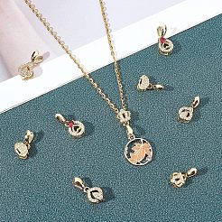 16 paio di ganci per punteruolo da ghiaccio in ottone micro pavé con zirconi cubici in 4 stili&nbsp;ZIRC-FH0001-08