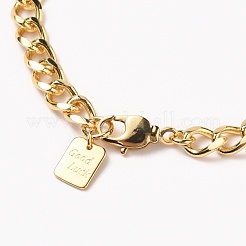 Kubanische Gliederkettenarmbänder aus Messing&nbsp;BJEW-H537-05G