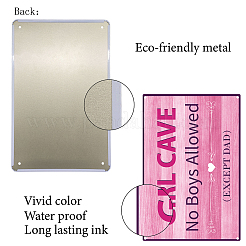 Vintage Metall Zinn Zeichen&nbsp;AJEW-WH0157-146