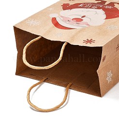 Bolsas de papel rectangulares estampadas en caliente con tema navideño&nbsp;CARB-F011-02F