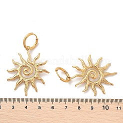 Pendientes de aro de sol de acero inoxidable 304&nbsp;EJEW-M073-01G