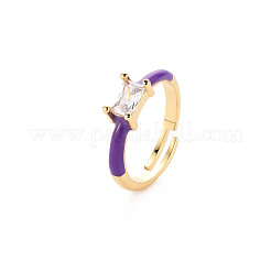 Anillos de brazalete de latón esmaltado&nbsp;RJEW-T016-23C-NF