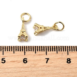 Adornos de latón micropavé de circonia cúbica&nbsp;ZIRC-G133-04G-1