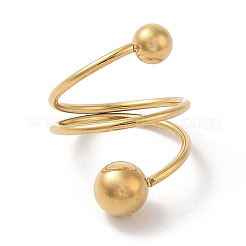 Anelli a spirale con rivestimento ionico (ip) 304 in acciaio inossidabile per donna&nbsp;RJEW-G315-08A-G