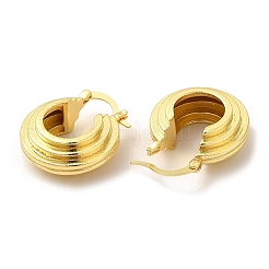 Orecchini a cerchio in ottone con placcatura a cremagliera per le donne&nbsp;EJEW-G342-14G