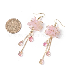 Blume baumeln Ohrringe&nbsp;EJEW-TA00636-01