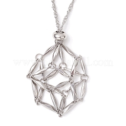 3 Stück 3 Größen 304 Edelstahl Makramee Beutel leer Steinhalter Halskette machen&nbsp;NJEW-JN05239