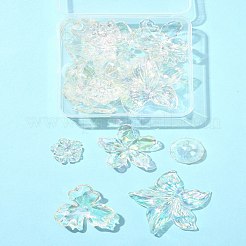 20 Stück 5 Stile UV-Beschichtung Acrylperlenkappen&nbsp;TACR-FS0001-60