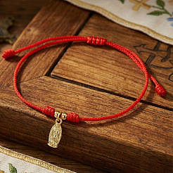 Armbänder mit Marienanhänger aus Edelstahl 304&nbsp;LS-WH3603