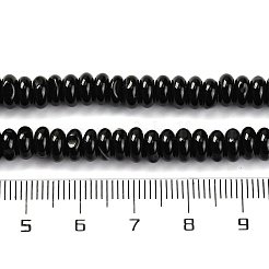 Brins de perles d'agate noire naturelle (teintes et chauffées)&nbsp;G-G177-F01-03