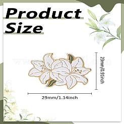 1 Stück grünliche Lilienblüte Emaille-Anstecknadel&nbsp;JEWB-LP0004-41