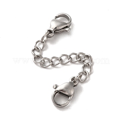 10 pz 5 dimensioni placcatura ionica (ip) 304 prolunga catena in acciaio inossidabile&nbsp;STAS-E192-03GP