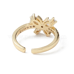 Schmetterlings-Manschettenring mit klarem Zirkonia&nbsp;RJEW-M146-11G