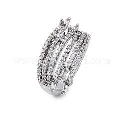 Anneaux en laiton micro pave clair zircone cubique&nbsp;LS-RJEW-S398-01P