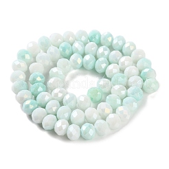 Chapelets de perles en verre électroplaqué&nbsp;LAMP-S068-02G