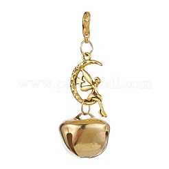 3 pendentif en forme de cloche de fée en alliage de 3 couleurs&nbsp;HJEW-JM02412