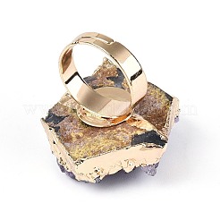 Natürlichen Amethyst Fingerringe&nbsp;RJEW-N053-01G