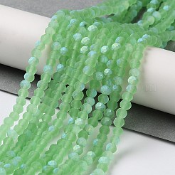 Abalorios de vidrio jade de imitación hebras&nbsp;EGLA-A034-T3mm-MB09