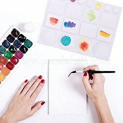 Rechteckige Kunststoff-Aquarell- und Ölpalette&nbsp;AJEW-WH0696-655