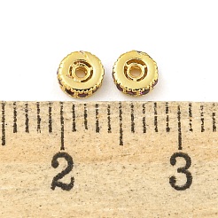 Placcatura a cremagliera in ottone micro pavé di perline distanziali in zirconia cubica&nbsp;KK-F089-39A-G02
