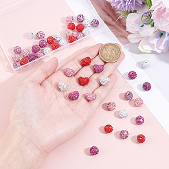 68 Stück handgefertigte Polymer Clay Pavé-Strassperlen&nbsp;RB-PA0001-08