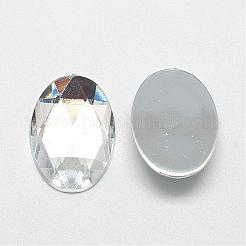 Acryl Strass Cabochons flach zurück&nbsp;GACR-Q011-13x18-02