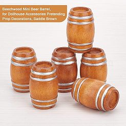Mini-Bierfass aus Buchenholz&nbsp;DJEW-WH0015-46