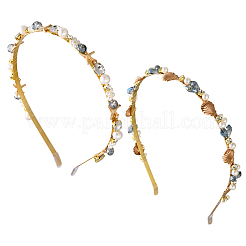 Set 3 Fasce Per Capelli Con Perle Finte - Cerchietti Eleganti Per Sposa, Feste, Carnevale, Donna, Colore Argento