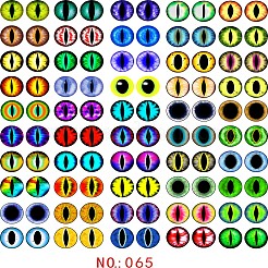 Cabochon in vetro trasparente stampato&nbsp;GL-CBAA22A-06