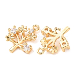 Pendentifs avec zircon cubiques à micro-pavés en laiton&nbsp;KK-A284-10B-G