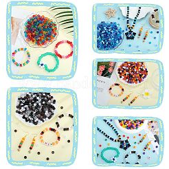 1400 pièce 7 styles de perles en plastique transparentes et opaques&nbsp;KY-SZ0001-50