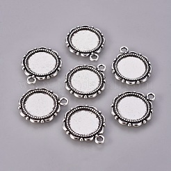 Aluminium-Anhänger Fassungen für Cabochons&nbsp;PALLOY-A18941-AS-FF