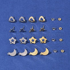 16 pièce de 8 styles de boucles d'oreilles à tige en acier inoxydable 304&nbsp;STAS-FS0001-86