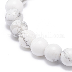 Set di braccialetti stretch in howlite naturale da 2 pezzo&nbsp;BJEW-JB08673-02
