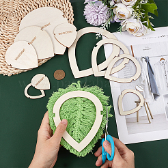 1 Set Schneideschablone aus Holz für Makramee-Blätter/Blumen&nbsp;DIY-BC0009-99
