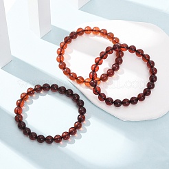 Stretcharmbänder aus natürlichem Bernstein für Damen und Herren&nbsp;BJEW-D462-01B