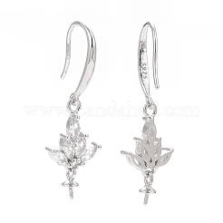 Ganci per orecchini in argento sterling anti-ossidazione rodiato 925&nbsp;STER-D035-27P