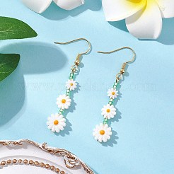 2 paar 2 arten blume natürliche süßwasser shell ohrhänger & baumeln ohrring-sets&nbsp;EJEW-JE06338
