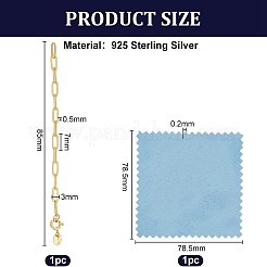 1 Stück 925 Sterling Silber Kettenverlängerung&nbsp;STER-BC0002-62G