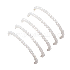 5 pz 5 stili conchiglia naturale d'acqua dolce con braccialetti con ciondolo a forma di fetta di sole in metallo&nbsp;BJEW-JB11688-1